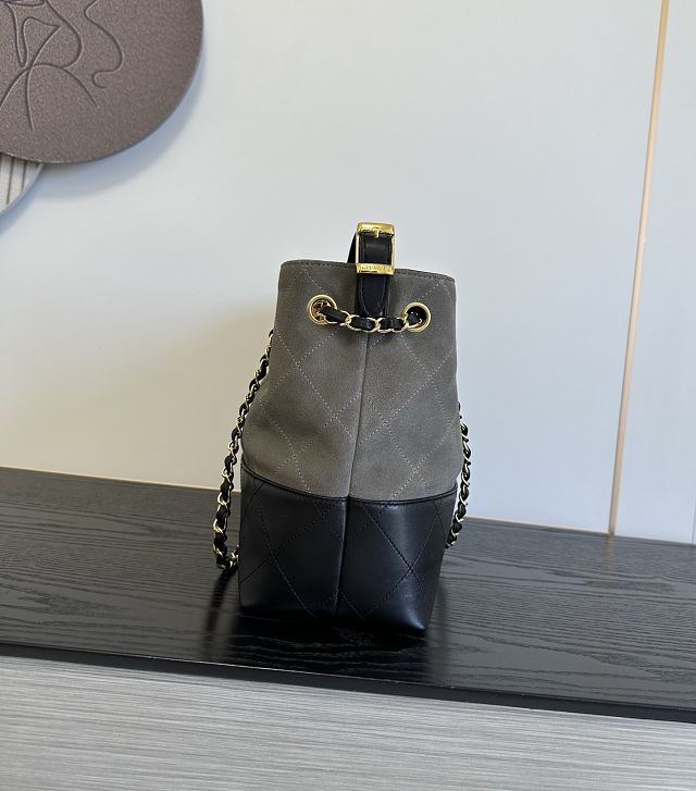 CC suede small tote bag AS5634 grey