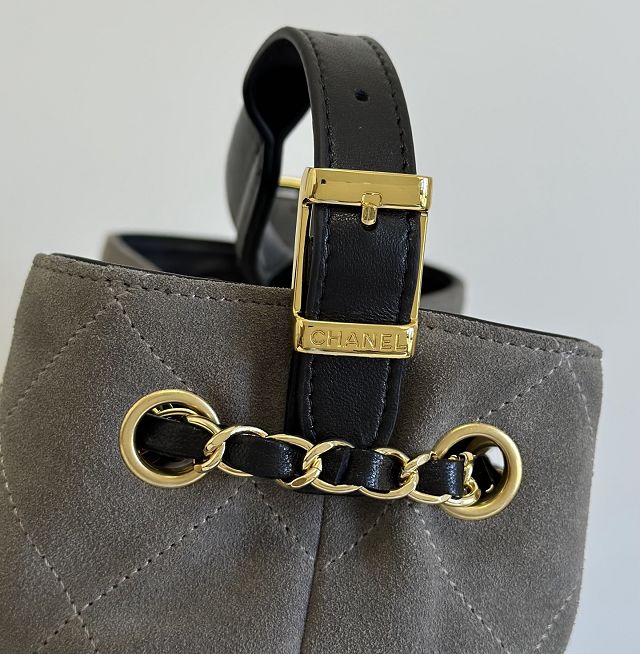 CC suede small tote bag AS5634 grey