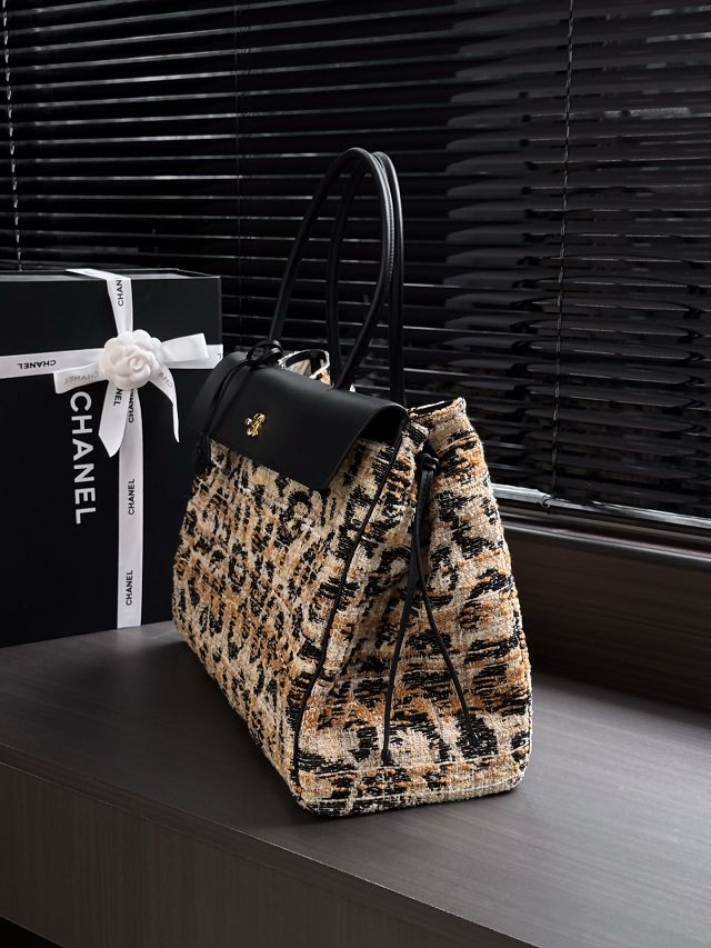 CC tweed large shopping bag AS6289 black