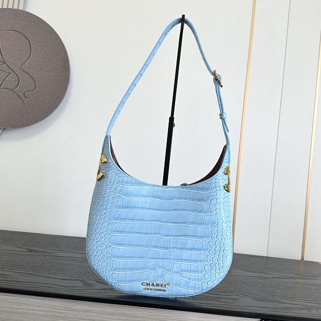 CC crocodile calfskin small hobo handbag AS6602 