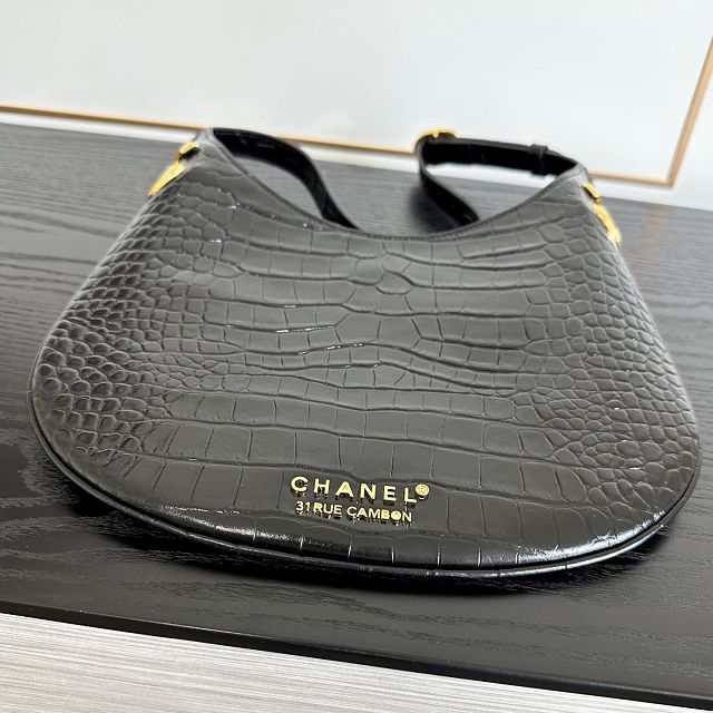 CC crocodile calfskin small hobo handbag AS6602 