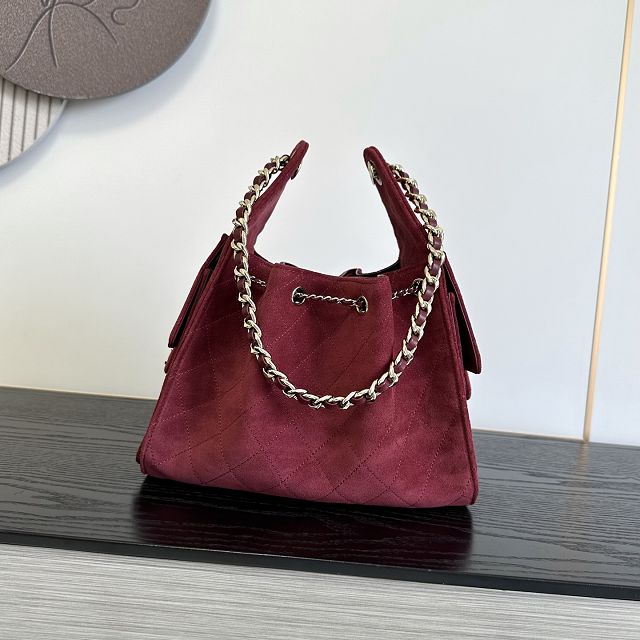 CC suede calfskin 25 small handbag AS5293 wine