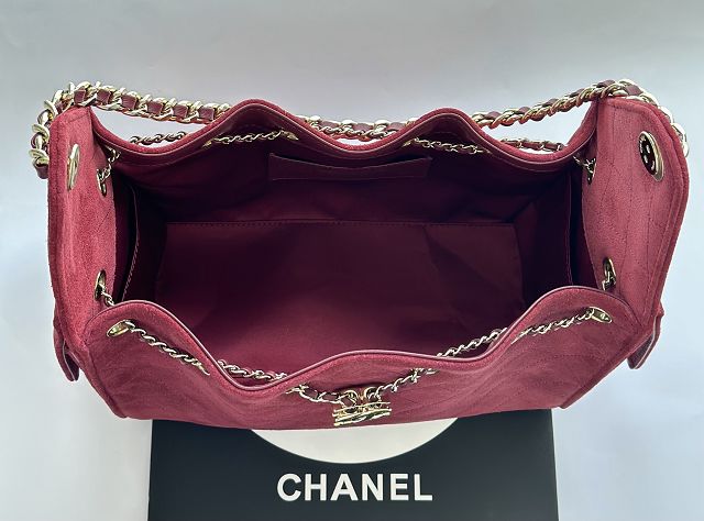 CC suede calfskin 25 small handbag AS5293 wine