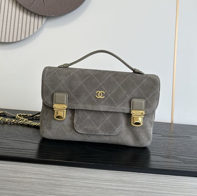 CC suede calfskin backpack AS6465 grey