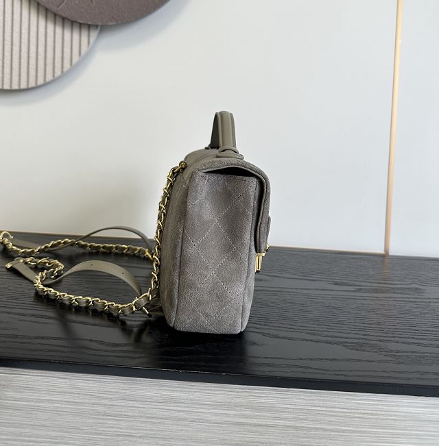 CC suede calfskin backpack AS6465 grey