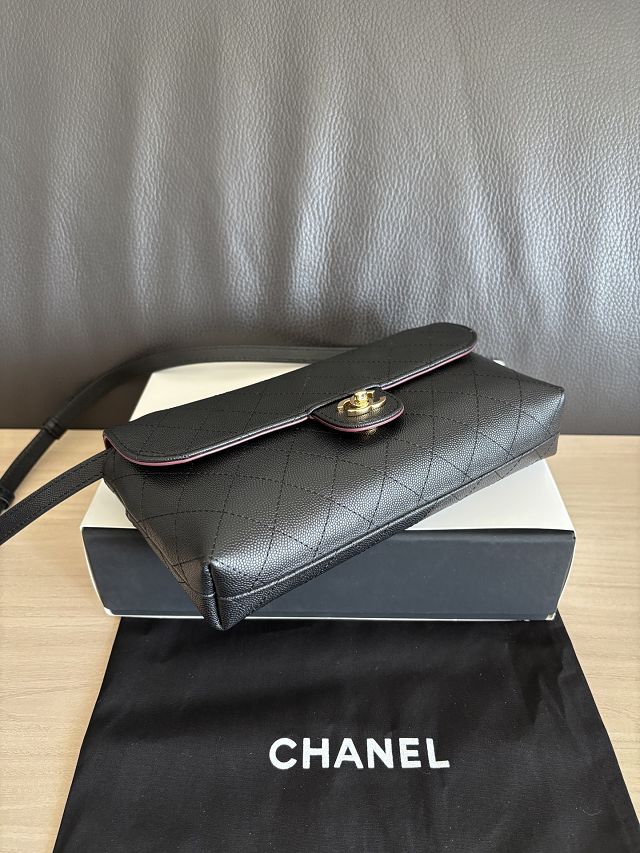 CC calfskin clutch with strap AP5568