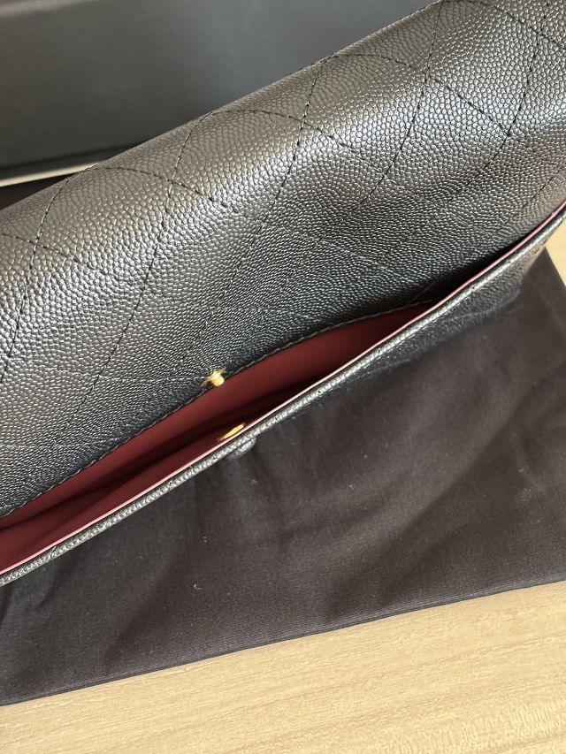 CC calfskin clutch with strap AP5568