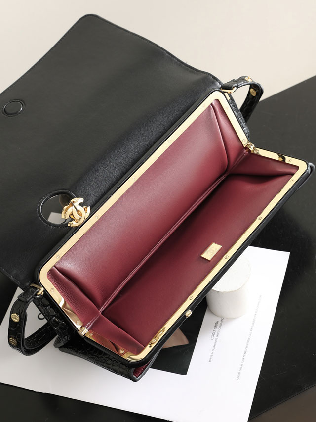 CC calfskin clutch with strap AP6251