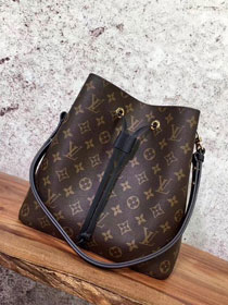 2018 louis vuitton original monogram canvas bag neonoe M44020 black