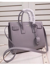 YSL original calfskin medium sac de jour bag 377183 light gray