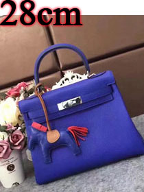 Hermes original togo leather kelly 28 bag K28 electric blue