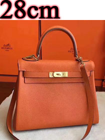 Hermes original togo leather kelly 28 bag K28 orange