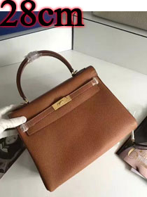 Hermes togo leather kelly 28 bag K028 coffee