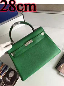 Hermes togo leather kelly 28 bag K028 green