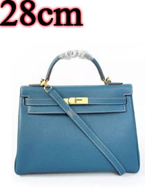 Hermes togo leather kelly 28 bag K028 sky blue