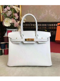 Hermes original epsom leather birkin 30 bag H30 white