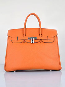 Hermes original epsom leather birkin 35 bag H35-3 orange