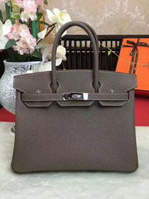 Hermes original togo leather birkin 35 bag H35-1 gray