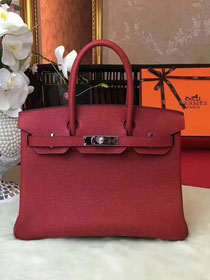 Hermes original togo leather birkin 35 bag H35-1 wine