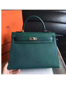 Hermes original epsom leather kelly 28 bag K28-1 vert fonce