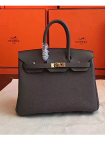 Hermes original togo leather birkin 30 bag H30-1 dark gray