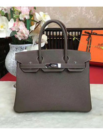 Hermes original togo leather birkin 30 bag H30-1 gray