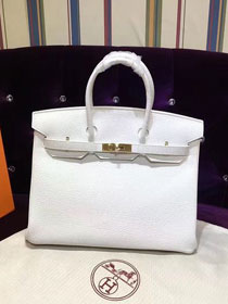 Hermes top togo leather birkin 35 bag H35-2 white