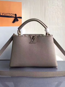 2017 Louis vuitton original taurillon leather capucines BB M54419 gray