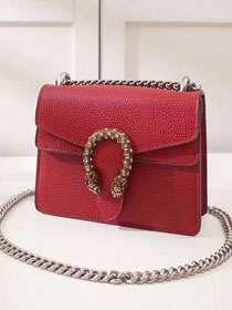 GG original leather dionysus mini shoulder bag 421970 red