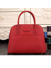 Hermes calfskin small bolide 27 bag B27 red