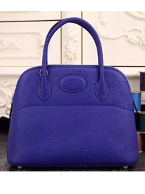 Hermes original togo leather medium bolide 31 bag B031 electric blue