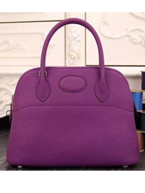 Hermes original togo leather medium bolide 31 bag B031 purple