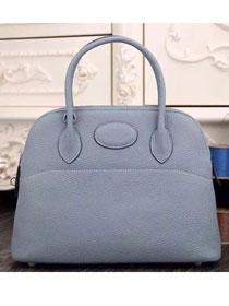 Hermes original togo leather medium bolide 31 bag B031 light blue