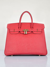 Hermes original epsom leather birkin 35 bag H35-3 red