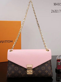 Louis vuitton original monogram canvas pallas chain bag M40543 pink