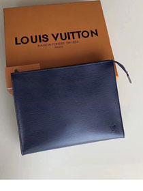 Louis Vuitton epi leather toiletry pouch 26 M41367 navy blue