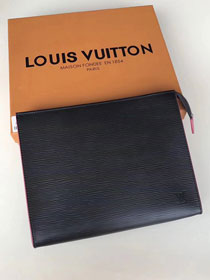 Louis Vuitton epi leather toiletry pouch 26 M67184 black&rose