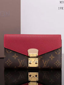 Louis vuitton monogram canvas pallas wallet M58414 red