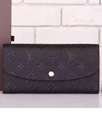 Louis vuitton monogram empreinte emilie wallet m62369 black