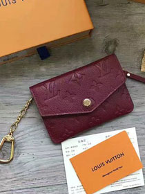 Louis vuitton monogram empreinte key pouch m61247 burgundy