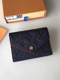 Louis vuitton monogram empreinte victorine wallet M64577 deep blue