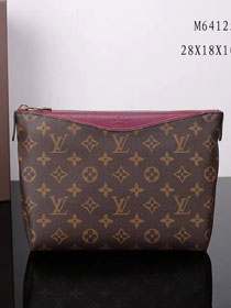 Louis vuitton original monogram canvas pallas beauty case M64125 bordeaux