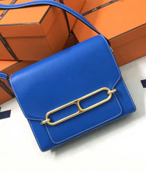 Hermes original swift leather roulis bag R018 royal blue