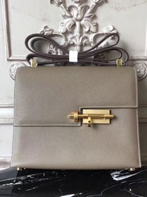 Hermes original epsom leather verrou chaine bag V23 light gray