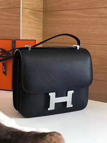 Hermes original epsom leather constance bag C23 black