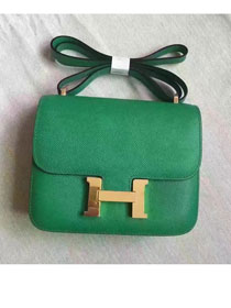 Hermes original epsom leather small constance bag C19 green