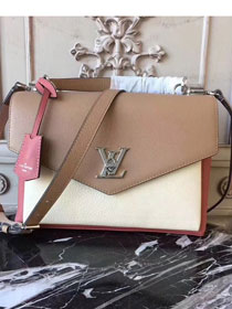 Louis vuitton original calfskin bag my lockme M53506 Vieux Rose&Creme