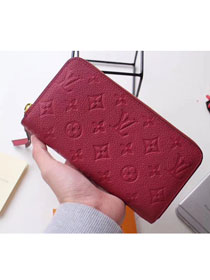 Louis vuitton monogram empreinte zippy wallet M61865 bordeaux