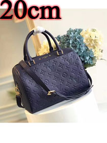 Louis vuitton original monogram empreinte mini speedy 20 M42395 navy blue