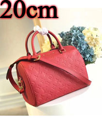 Louis vuitton original monogram empreinte mini speedy 20 M42395 red